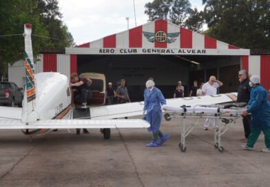Un vuelo sanitario desde la nueva pista del Aeroclub permitió el regreso de un alvearense desde Buenos Aires