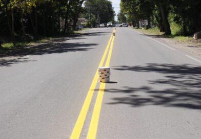 Obra de asfalto en calle C y demarcación en calle Uspallata