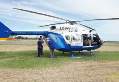 Trasladaron en helicóptero a un paciente con graves quemaduras al hospital Lagomaggiore