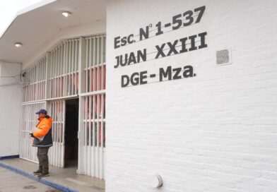 Simulacro de sismo en la Escuela Juan XXIII N° 1-537 de Alvear Oeste