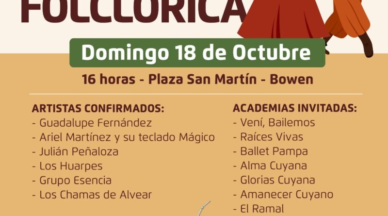 Bowen se prepara para una mateada folclórica por el Día de la Madre