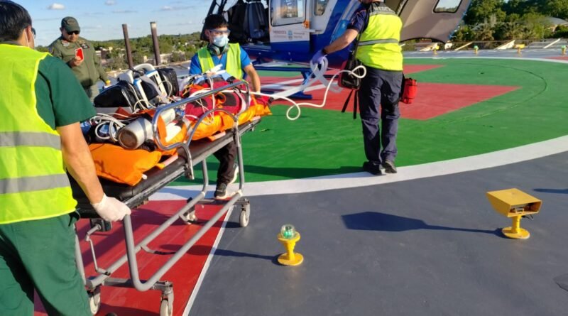 Trasladaron en helicóptero a una mujer de 71 años desde San Rafael a Mendoza